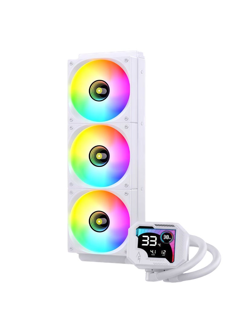 Spear PC GUARD X360 360mm CPU Liquid Cooler with LCD Display, Dual 120mm PWM ARGB Fans, Hydraulic Pump, Quiet Cooling, Intel & AMD Compatible - Image 2